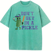 Baseball Mom for Baseball Mama Vintage Washed T-Shirt in Blue