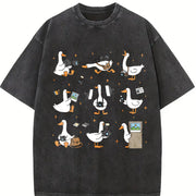 Silly Goose Photographer Vintage Washed T-Shirt in Black