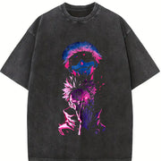 Jujutsu Kaisen – Gojo Satoru x Ryomen Sukuna Wash vintage washed oversized T-shirt in Black