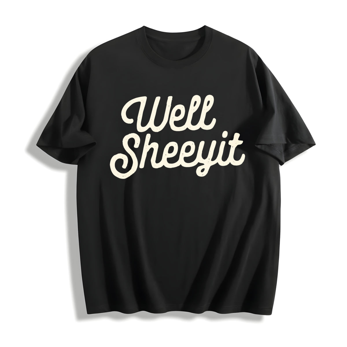 Well Sheeyit Vulgar Cotton T-Shirt in Black