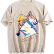 John Daly Golf of America 4th of July Vintage Washed T-Shirt in Beige