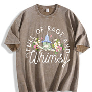 Full of Rage and Whimsy Frog Vintage Washed T-Shirt in Brown