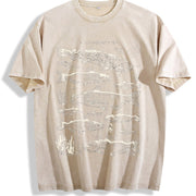 Catfish Species 90s Vintage Washed T-Shirt in Beige