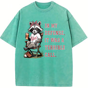 Feral Baseball Mom Vintage Washed T-Shirt in Blue