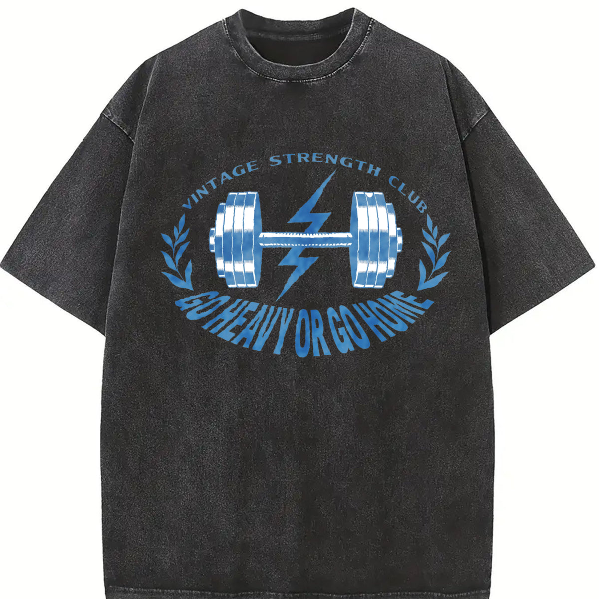 Vintage Strength Club Vintage Washed T-Shirt in Black