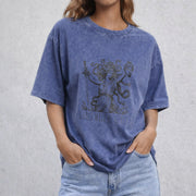 Girls Will Be Girls vintage washed oversized T-shirt in Blue
