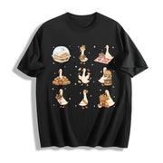 Burger Lover Silly Goose Cotton T-Shirt in Black