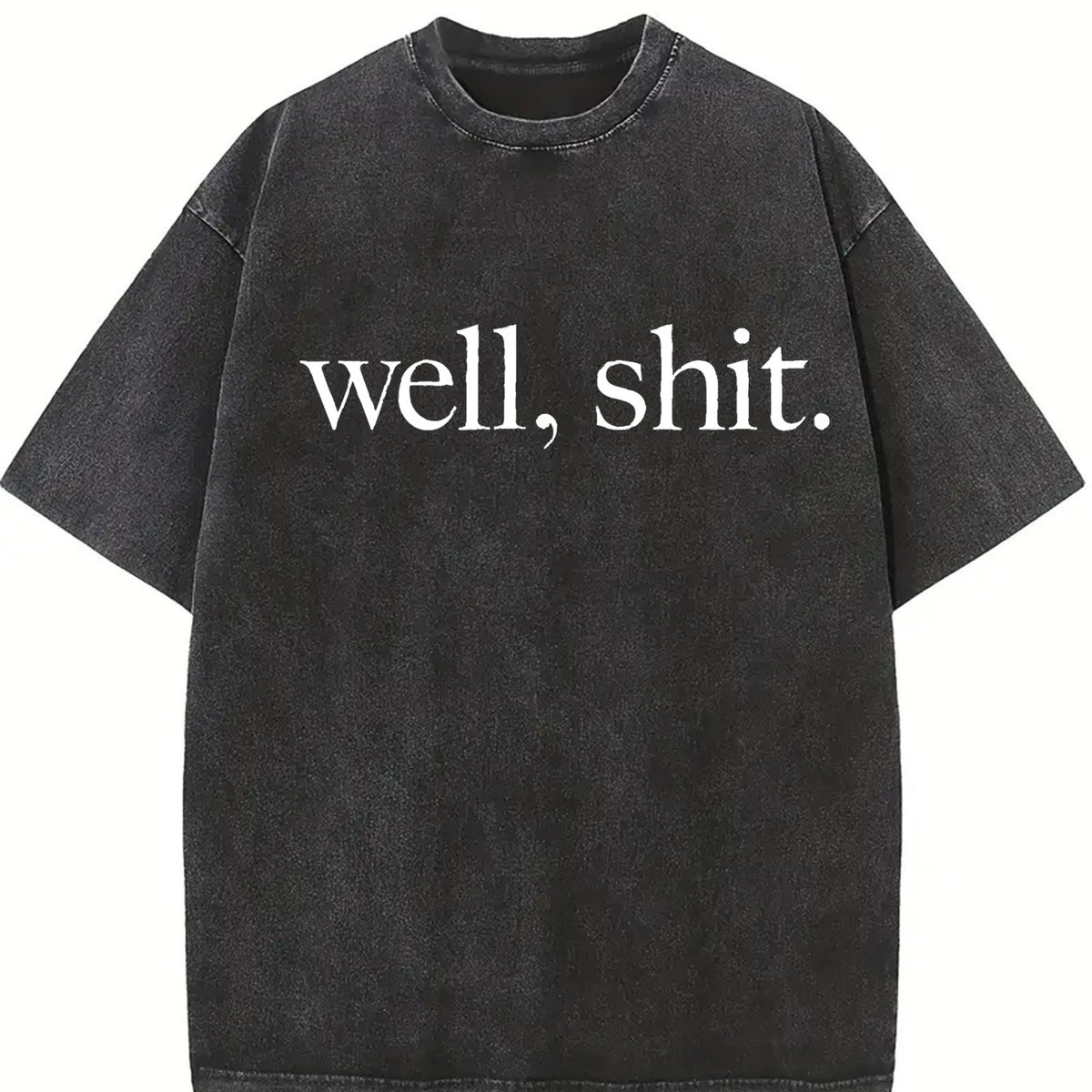 Let's Leave It at That Vintage Washed T-Shirt in Black