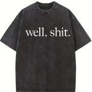 Let's Leave It at That Vintage Washed T-Shirt in Black