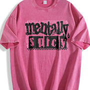 Mentally Spicy Snarky Vintage Washed T-Shirt in Red