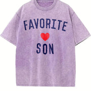 Favorite Son Vintage Washed T-Shirt in Purple