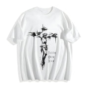 Faith Over Fear Cotton T-Shirt in White
