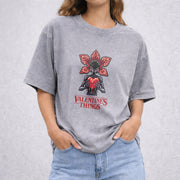 Valentine's Things vintage washed oversized T-shirt in Gray