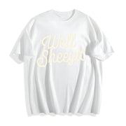 Well Sheeyit Vulgar Cotton T-Shirt in White