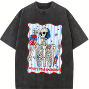 Dispatcher 4th of July Vintage Washed T-Shirt in Black
