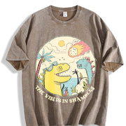The Vibe Is in Shambless Vintage Washed T-Shirt in Brown