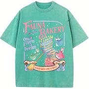 Fairy Godmother Baking Vintage Washed T-Shirt in Blue