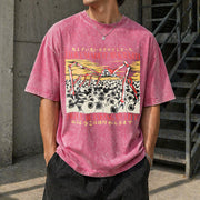 I Have Made It Awkward Japanese Spider Crab Vintage Washed T-Shirt in Red