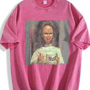 Wut Mug Angry Doll Vintage Washed T-Shirt in Red