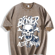Grunge for Dad for Retro-revival Vintage Washed T-Shirt in Brown