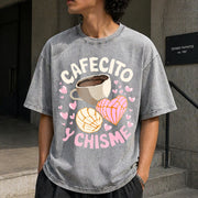 Latina Mexican Baked Concha Pastry Conchas Vintage Washed T-Shirt in Gray