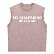 Humor Relationship T Vintage Washed Tank Top in Brown