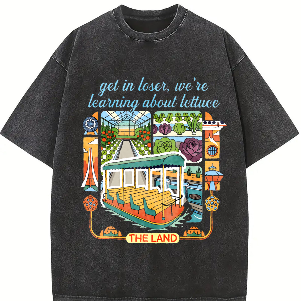 Get in Loser Vintage Washed T-Shirt in Black