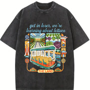 Get in Loser Vintage Washed T-Shirt in Black