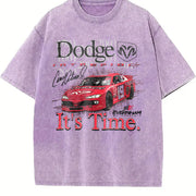 2001 Casey Atwood Dodge White Vintage Washed T-Shirt in Purple