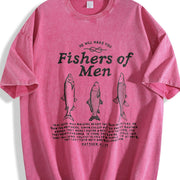 Fishers of Christian Vintage Washed T-Shirt in Red