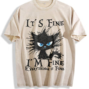 It's Fine Vintage Washed T-Shirt in Beige