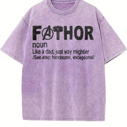Fathor Fathers Day Vintage Washed T-Shirt in Purple