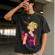 Super Saiyan Warrior Gohan Vintage Washed T-Shirt in Black