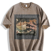 I Run a Tight Shipwreck Vintage Washed T-Shirt in Brown