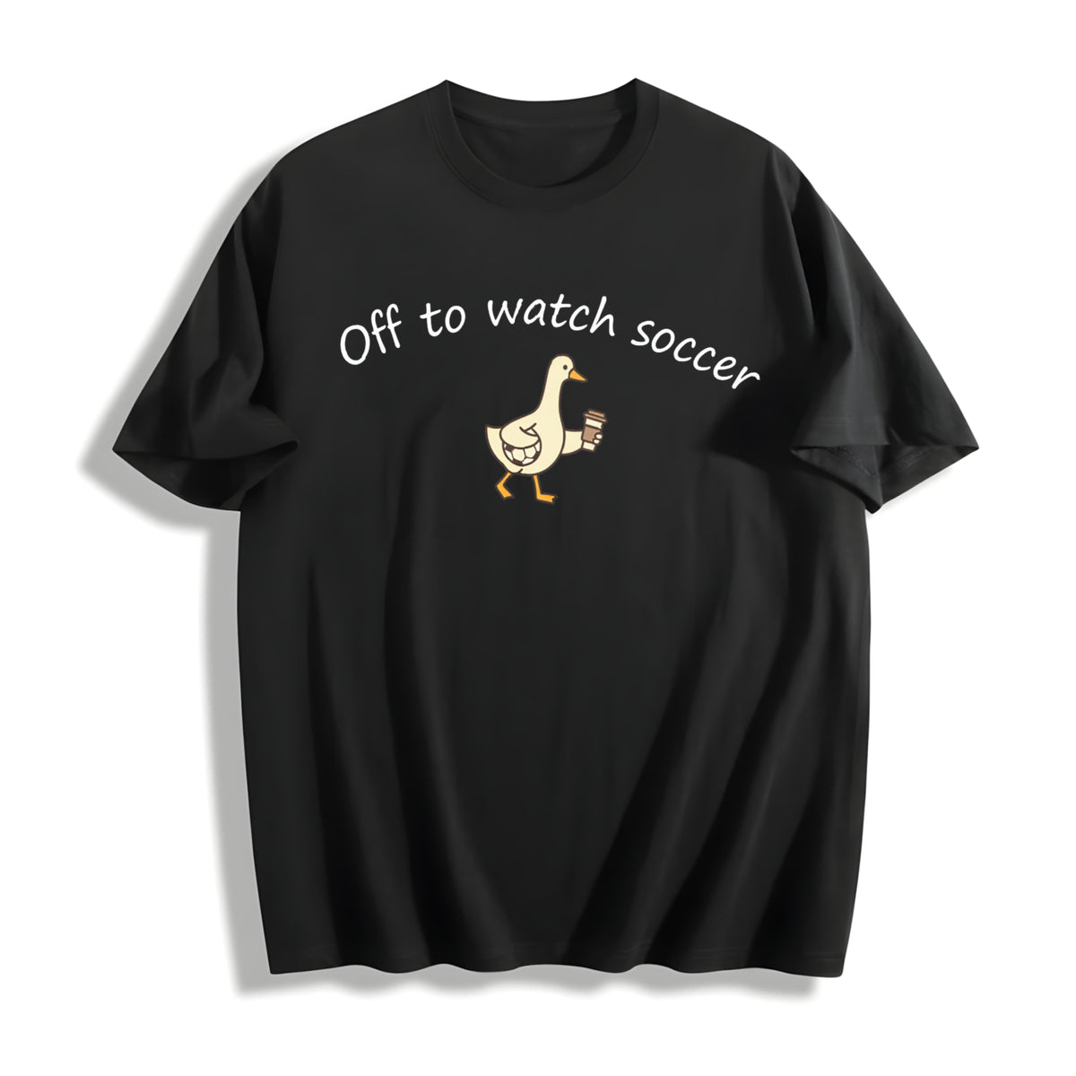 Soccer Mom Goose Soccer Mama Mothers Day Cotton T-Shirt in Black