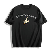 Soccer Mom Goose Soccer Mama Mothers Day Cotton T-Shirt in Black