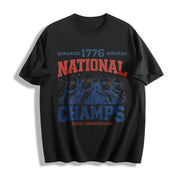 1776 National Champs Cotton T-Shirt in Black