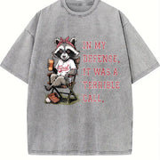 Feral Baseball Mom Vintage Washed T-Shirt in Gray