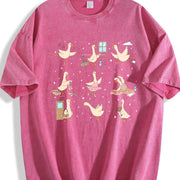 Silly Goose Ballet Vintage Washed T-Shirt in Red