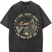 Howell the Best Choice for Spring Vintage Washed T-Shirt in Black
