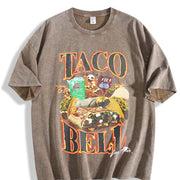 Taco Bell 90's Bootleg Vintage Washed T-Shirt in Brown