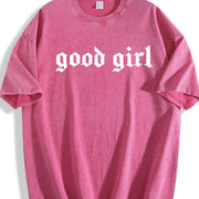 Good Girl Romance Club Vintage Washed T-Shirt in Red