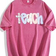 Kindergarten Teacher Custom Teacher Vintage Washed T-Shirt in Red