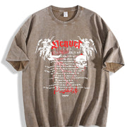 Y2K Retro Rebel Spirit Vintage Washed T-Shirt in Brown