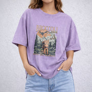 Onyx Storm Quest Squad Broccoli vintage washed oversized T-shirt in Purple