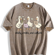 Accountant Goose CPA Bookkeeper Vintage Washed T-Shirt in Brown