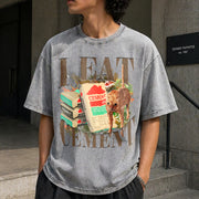 Meme I Eat Cement Weird Vintage Washed T-Shirt in Gray
