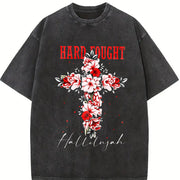 HARD TOUGH Vintage Washed T-Shirt in Black