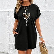 Dress for a Romantic Heart Cotton T-Shirt in Black