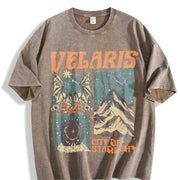 Velaris City of Starlight Acotar the Night Court Acotar Vintage Washed T-Shirt in Brown